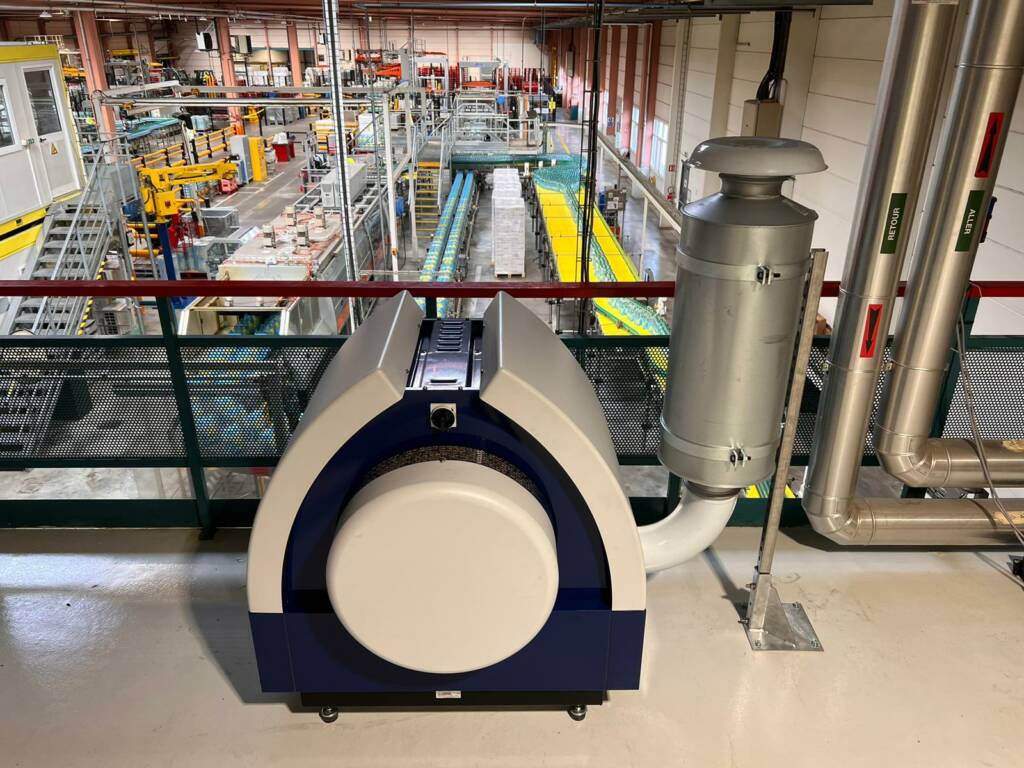 Ventilateur D'aspiration Kongskilde, réalisation ACCS Packaging pour la Salvetat, groupe Danone